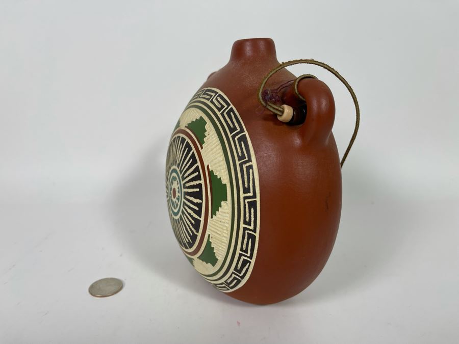 JUST ADDED - Signed Navajo Etched Pottery By T. Williams 7W X 3.5D X 7.5H [Photo 4]