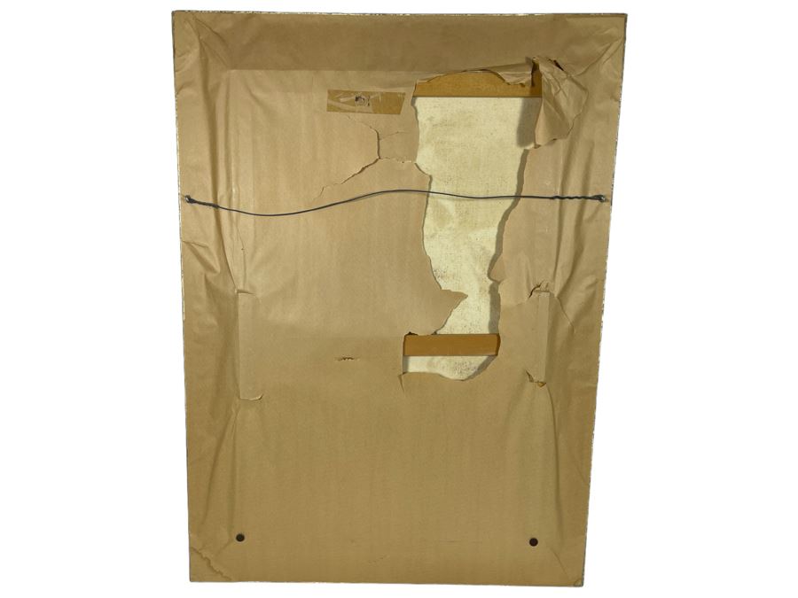 JUST ADDED - Original Native American Painting Signed YOUN.SUK.OH 24 X 36 In Gilt Frame [Photo 13]