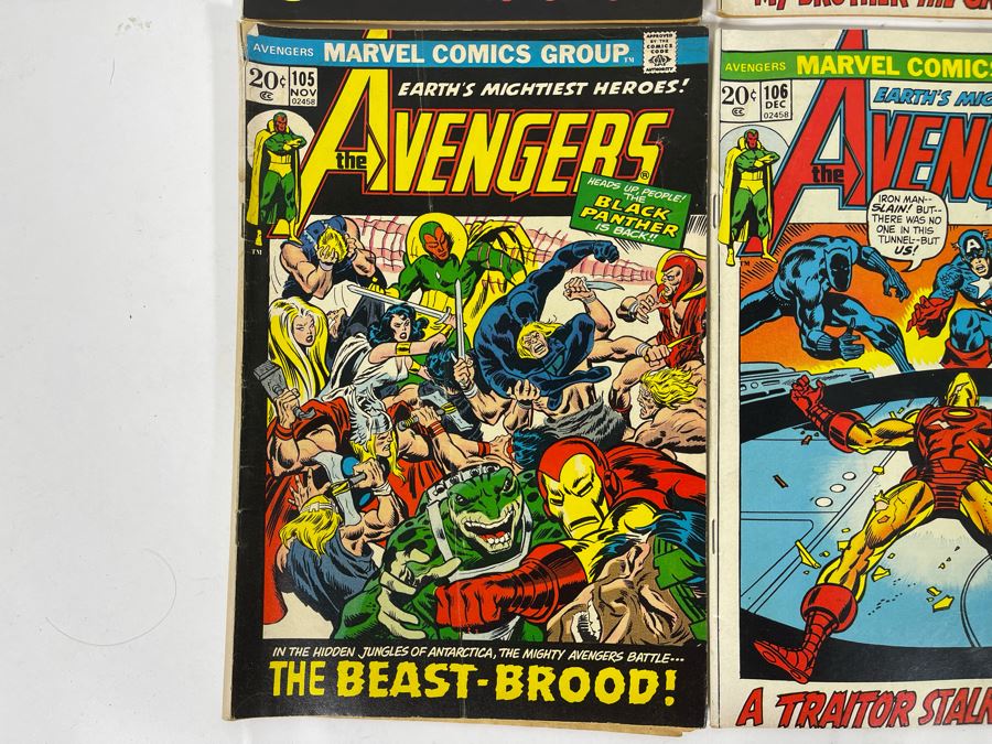 Marvel The Avengers Comic Books: #101,102,103,104,105,106,107,109 [Photo 6]