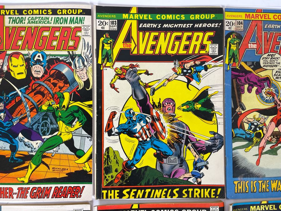 Marvel The Avengers Comic Books: #101,102,103,104,105,106,107,109 [Photo 4]