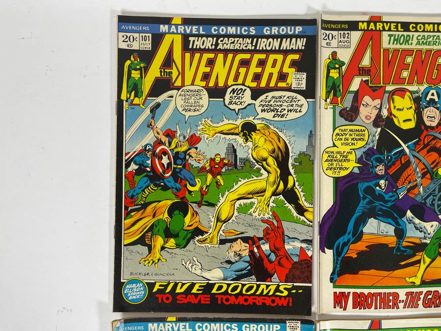 Marvel The Avengers Comic Books: #101,102,103,104,105,106,107,109 [Photo 2]