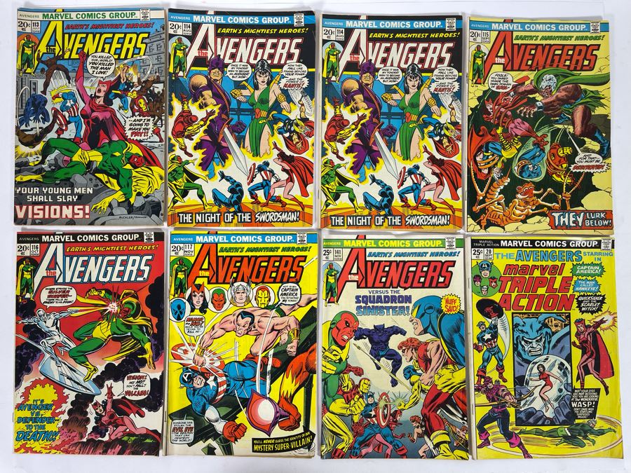 Marvel The Avengers Comic Books: #113,114,114,115,116,117,141 / Marvel Triple Action Comic Book Featuring The Avengers #20 [Photo 1]