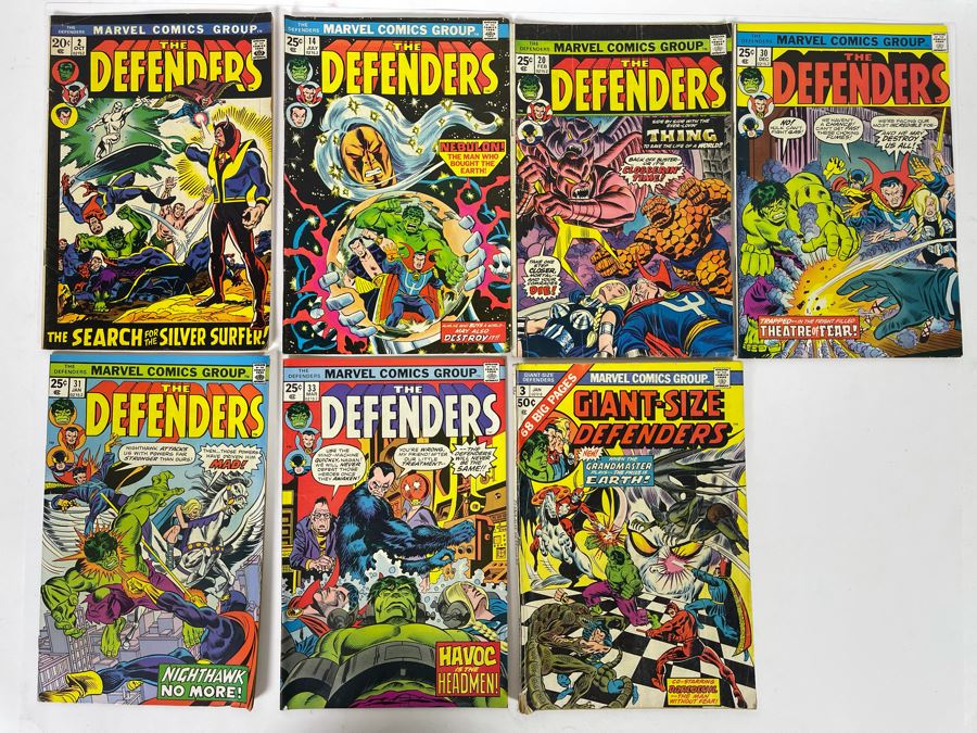Marvel The Defenders Comic Books: #2,13,20,30,31,33 / Marvel Giant-Size Defenders Comic Book #3 [Photo 1]