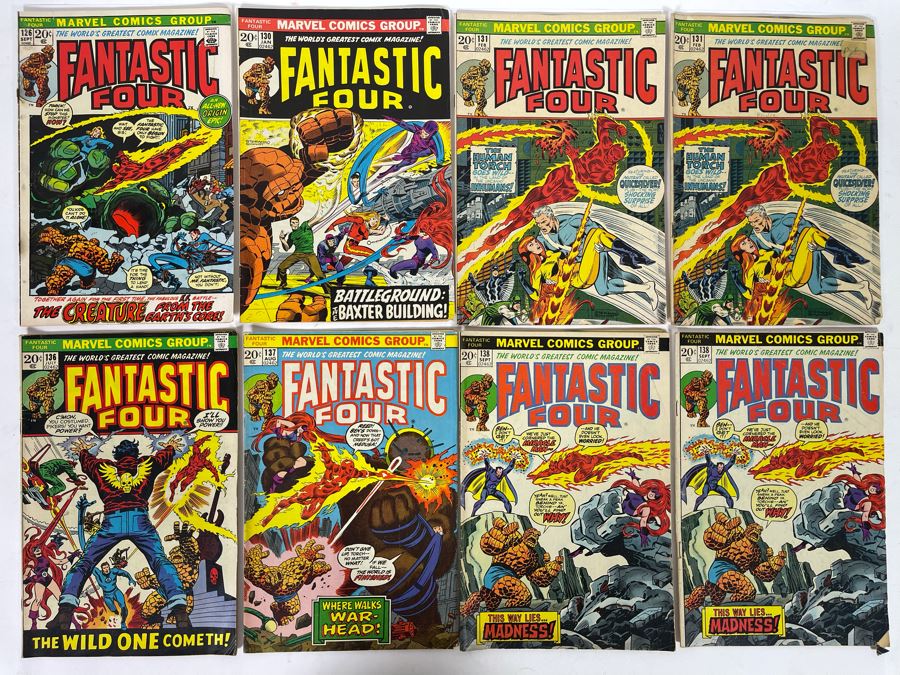 Marvel Fantastic Four Comic Books: #126,130,131,131,136,137,138,138 [Photo 1]