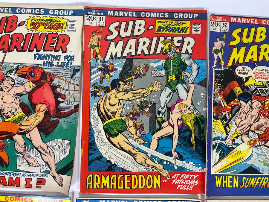 Marvel Sub-Mariner Comic Books: #50,51,52,54,55,56,58,59 [Photo 3]