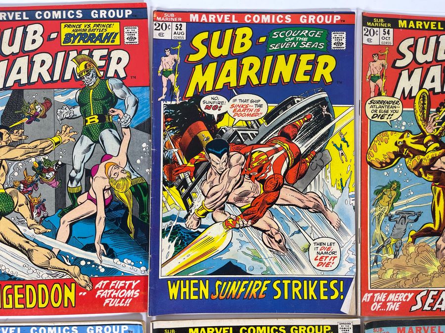 Marvel Sub-Mariner Comic Books: #50,51,52,54,55,56,58,59 [Photo 4]