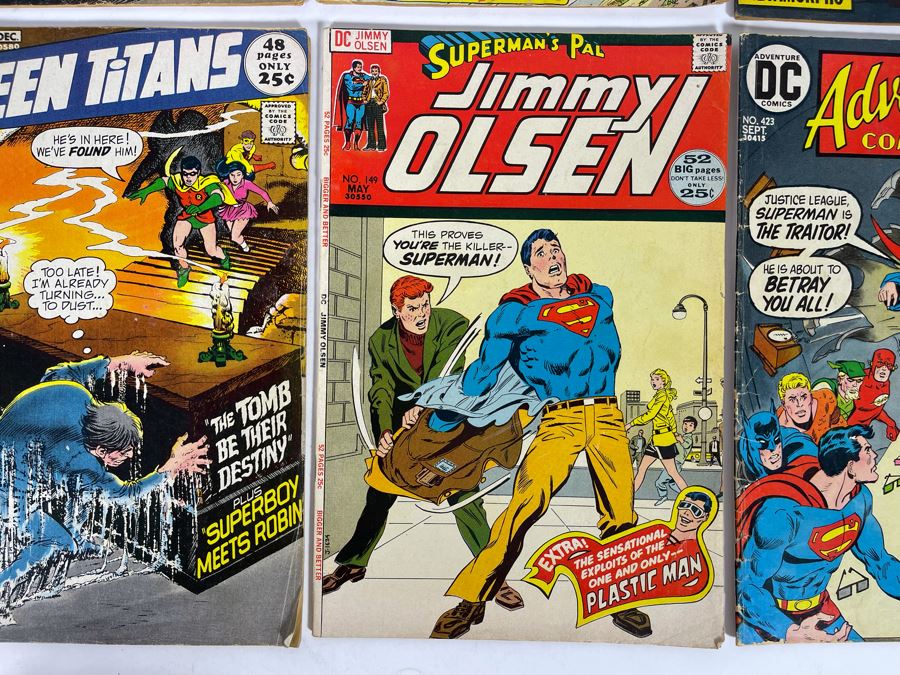DC Comics Superman Comic Books: #180,255,260 / Action Comics: #414,426 / Teen Titans #36 / Jimmy Olsen #149 / Adventure Comics #423 [Photo 8]