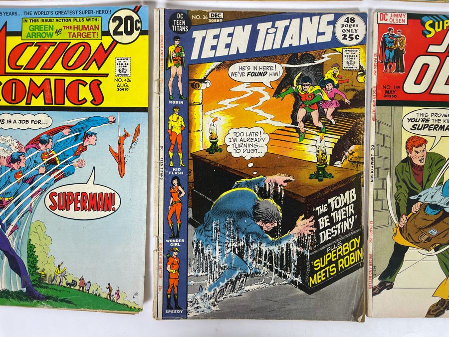 DC Comics Superman Comic Books: #180,255,260 / Action Comics: #414,426 / Teen Titans #36 / Jimmy Olsen #149 / Adventure Comics #423 [Photo 7]