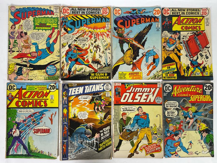 DC Comics Superman Comic Books: #180,255,260 / Action Comics: #414,426 / Teen Titans #36 / Jimmy Olsen #149 / Adventure Comics #423 [Photo 1]