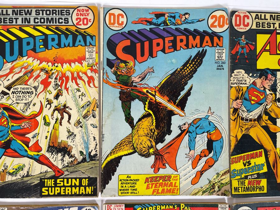DC Comics Superman Comic Books: #180,255,260 / Action Comics: #414,426 / Teen Titans #36 / Jimmy Olsen #149 / Adventure Comics #423 [Photo 4]