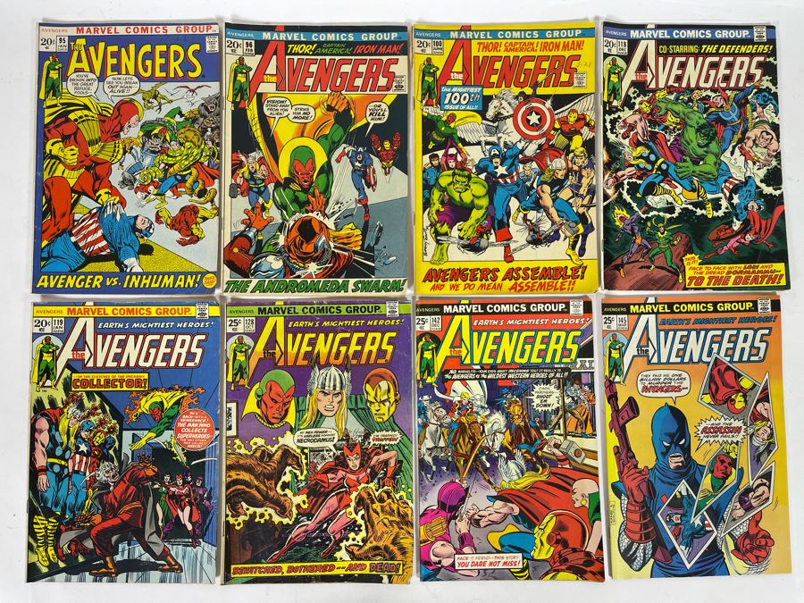 Marvel The Avengers Comic Books: #95,96,100,118,119,128,142,145 [Photo 1]