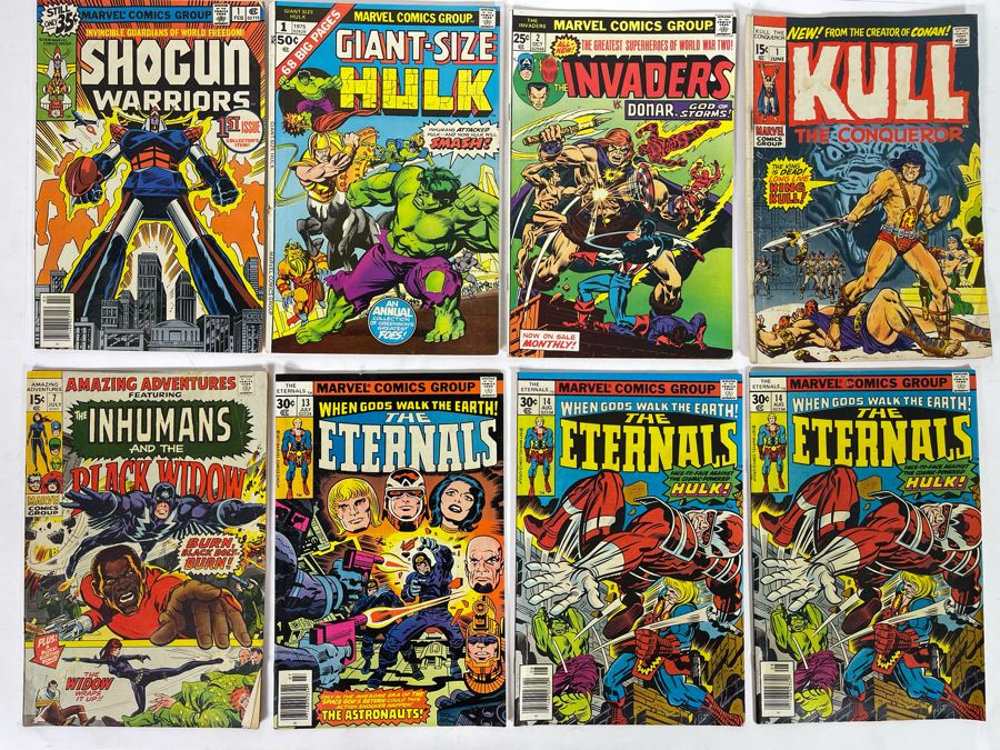 Marvel Comics Comic Books: Shogun Warriors #1, Giant-Size Hulk #1, The Invaders #2 / Kull The Conqueror #1 / The Inhumans #7 / The Eternals: #13,14,14 [Photo 2]