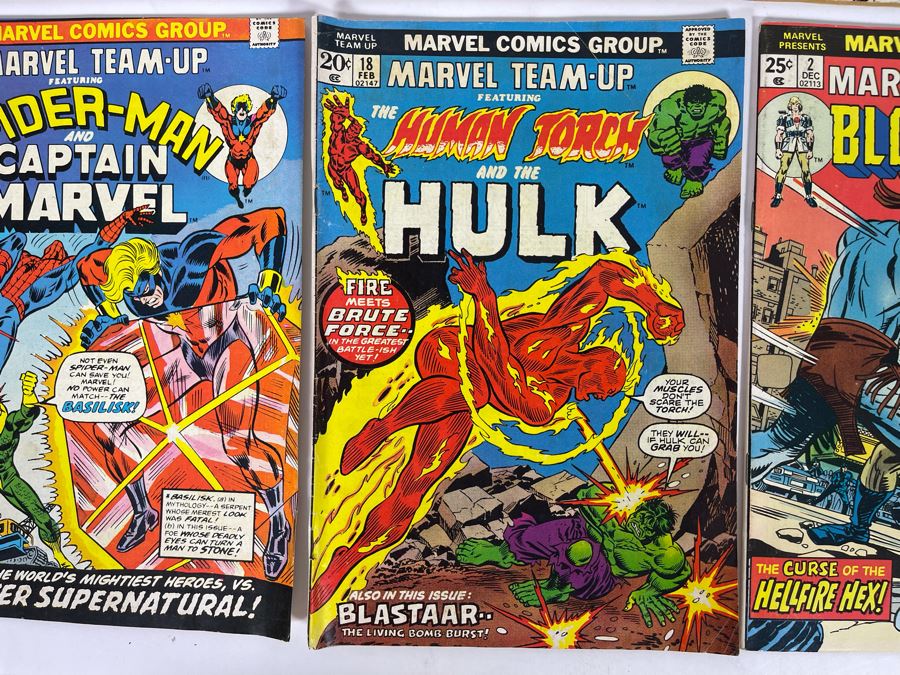 Marvel Comics Comic Books: Captain Marvel: #27,28 / Marvel Double Feature #2 / Marvel Team-Up: #16,18,34 / Marvel Presents #2 / The Invincible Iron Man #44  [Photo 7]