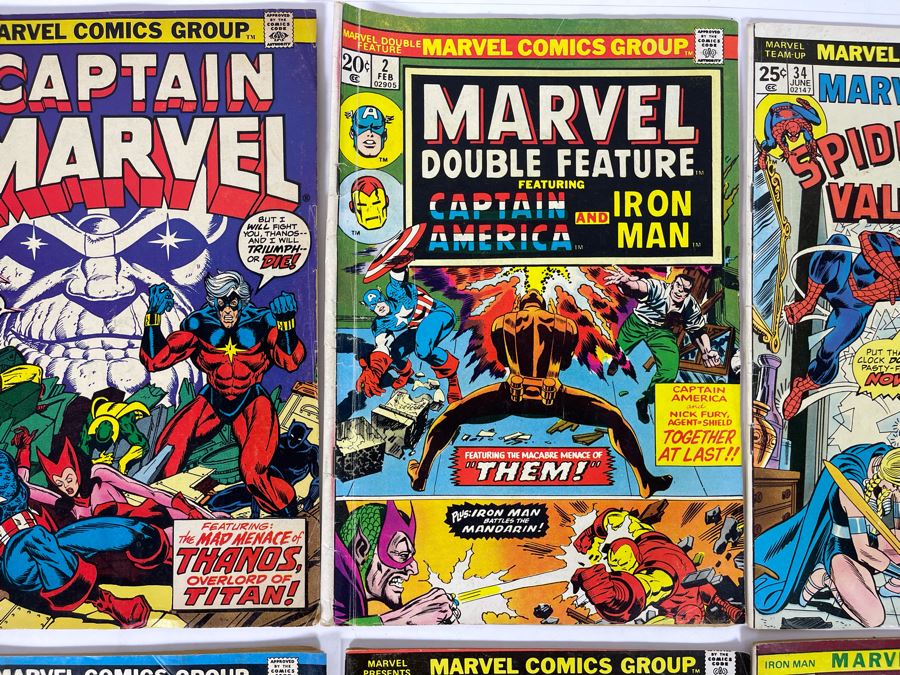 Marvel Comics Comic Books: Captain Marvel: #27,28 / Marvel Double Feature #2 / Marvel Team-Up: #16,18,34 / Marvel Presents #2 / The Invincible Iron Man #44  [Photo 4]
