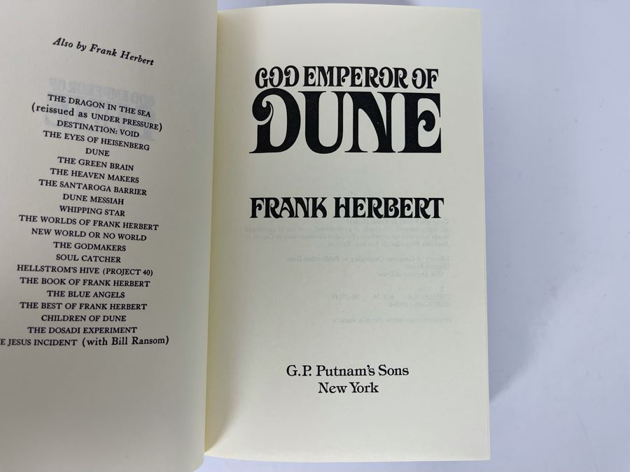Rare Limited Signed First Edition Book With Slipcover God Emperor Of Dune Signed By Frank Herbert 270 Of 750 [Photo 4]