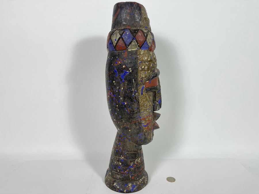 Handmade Wooden / Metal Sculpture From Ghana Africa 18.5H [Photo 6]