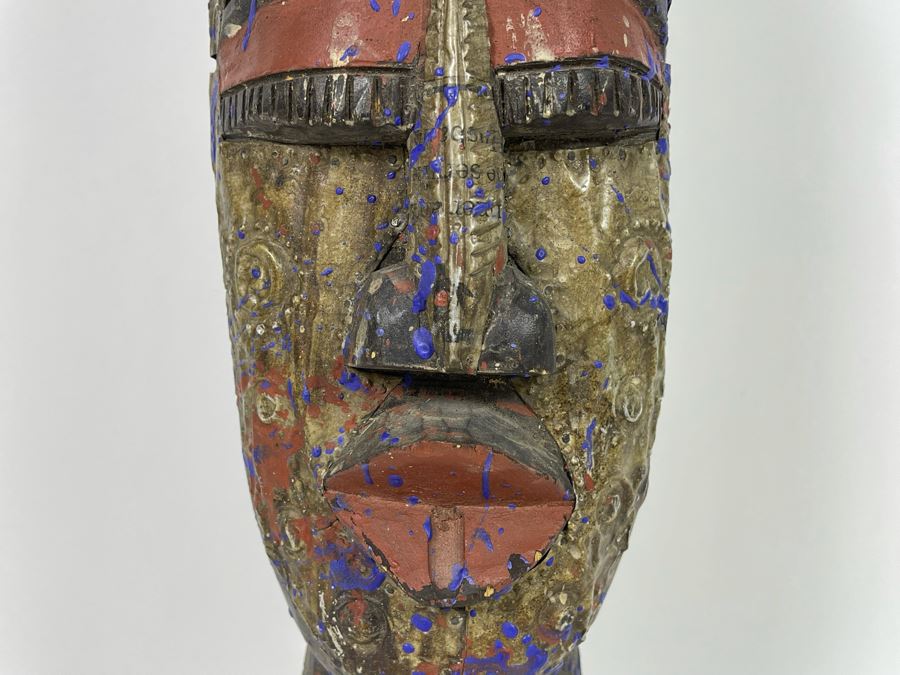 Handmade Wooden / Metal Sculpture From Ghana Africa 18.5H [Photo 4]