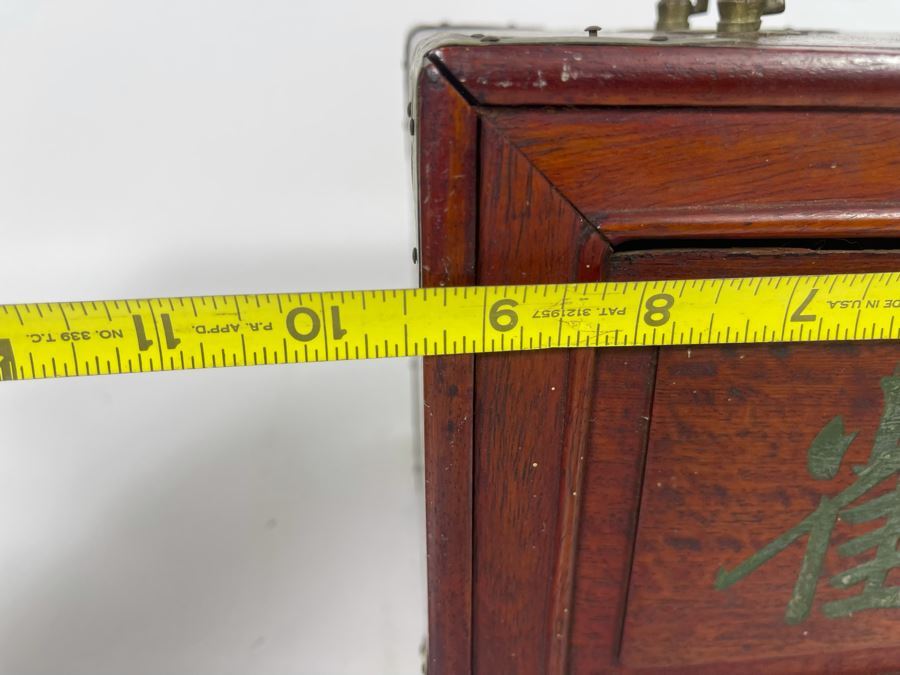 Vintage Chinese Mahjong Set Bamboo And Bone Tiles With Rosewood Wooden 5-Drawer Box 9.5W X 6.5D X 7H [Photo 15]