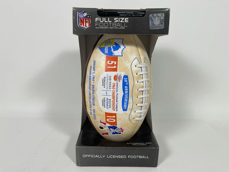 50th Anniversay San Diego Chargers NFL Football