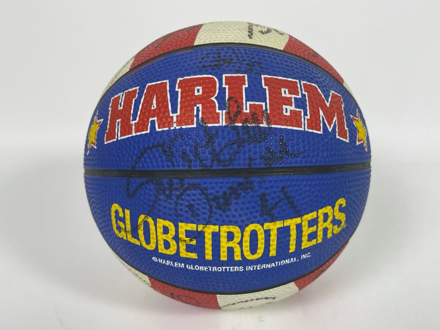 Signed Harlem Globetrotters Mini Basketball - See Photos