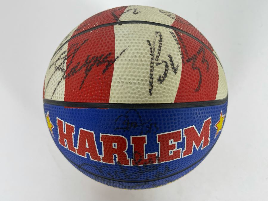 Signed Harlem Globetrotters Mini Basketball - See Photos