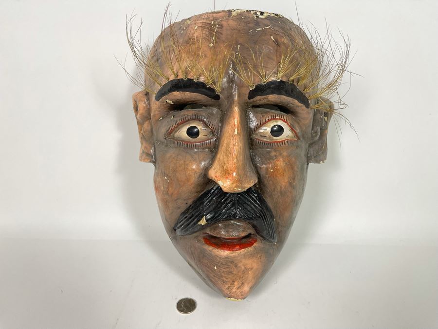 Vintage Handmade Ethnic Mask 10 X 12.5 [Photo 2]