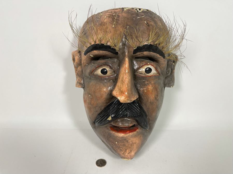 Vintage Handmade Ethnic Mask 10 X 12.5 [Photo 3]