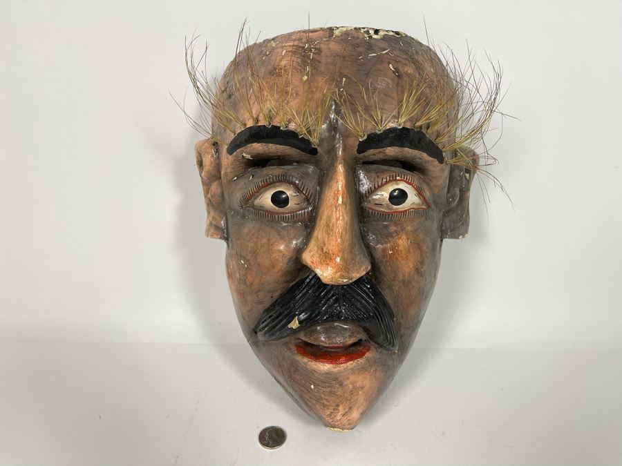 Vintage Handmade Ethnic Mask 10 X 12.5 [Photo 4]