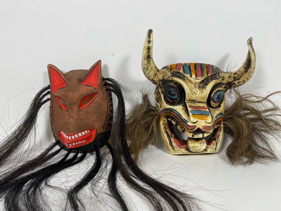 Pair Of Handmade Ethnic Masks [Photo 3]