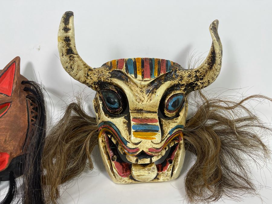 Pair Of Handmade Ethnic Masks [Photo 4]