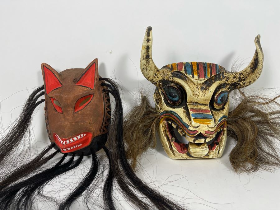 Pair Of Handmade Ethnic Masks [Photo 2]