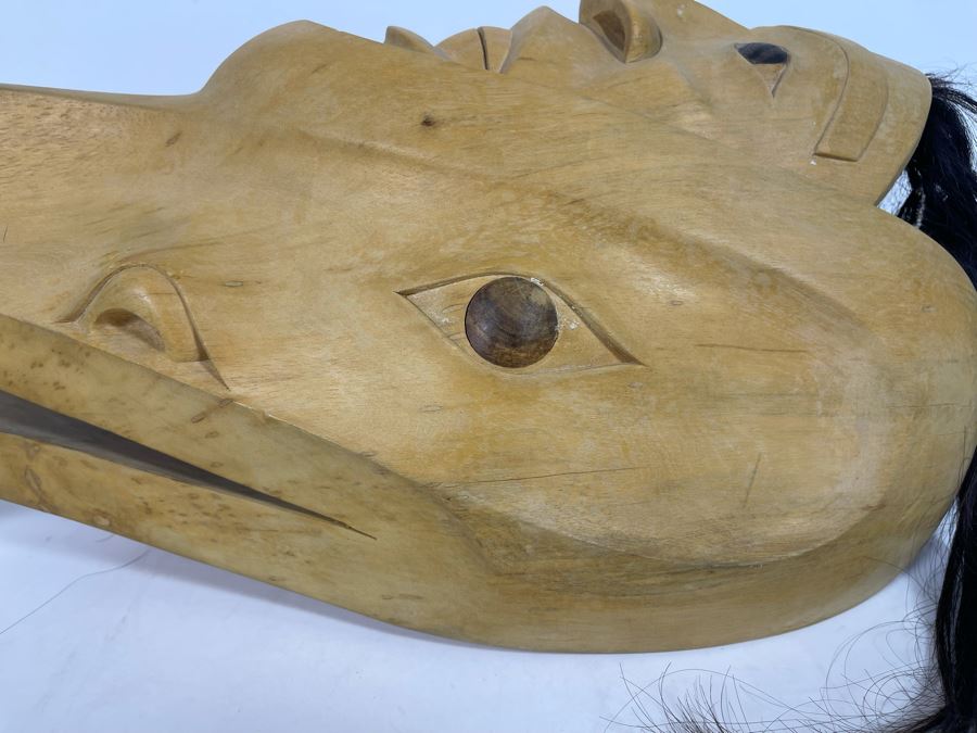 Handmade Mask Signed 1B. Oka Mas. Bali Home Astina With Artist Signature 21W X 11W X 9D [Photo 9]