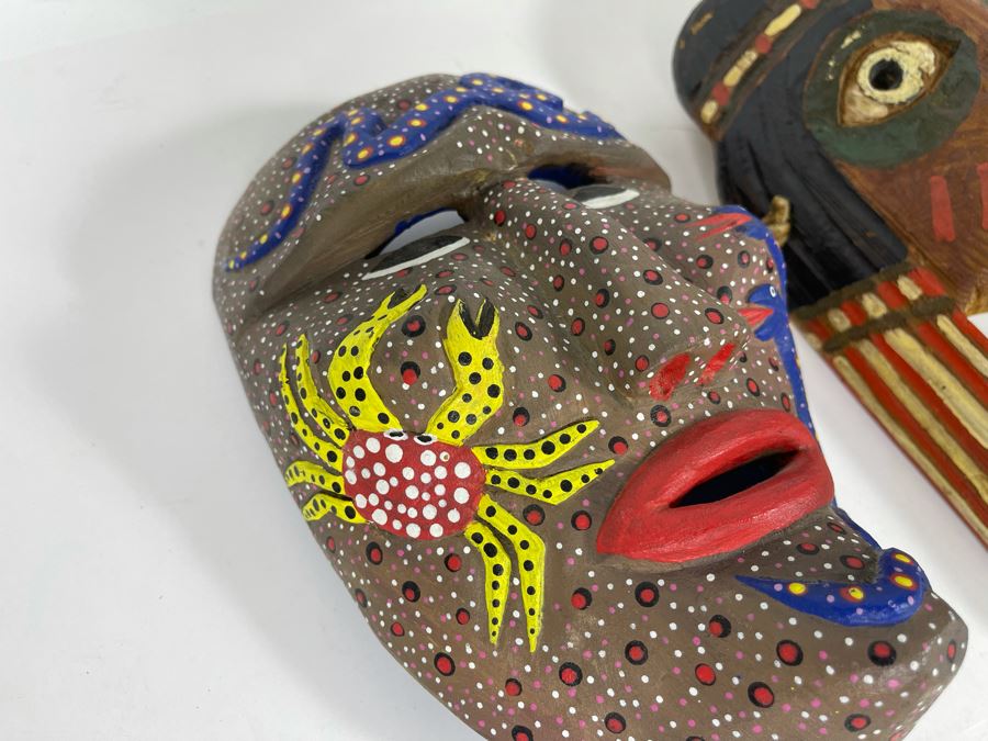 Pair Of Wooden Handmade Masks [Photo 6]