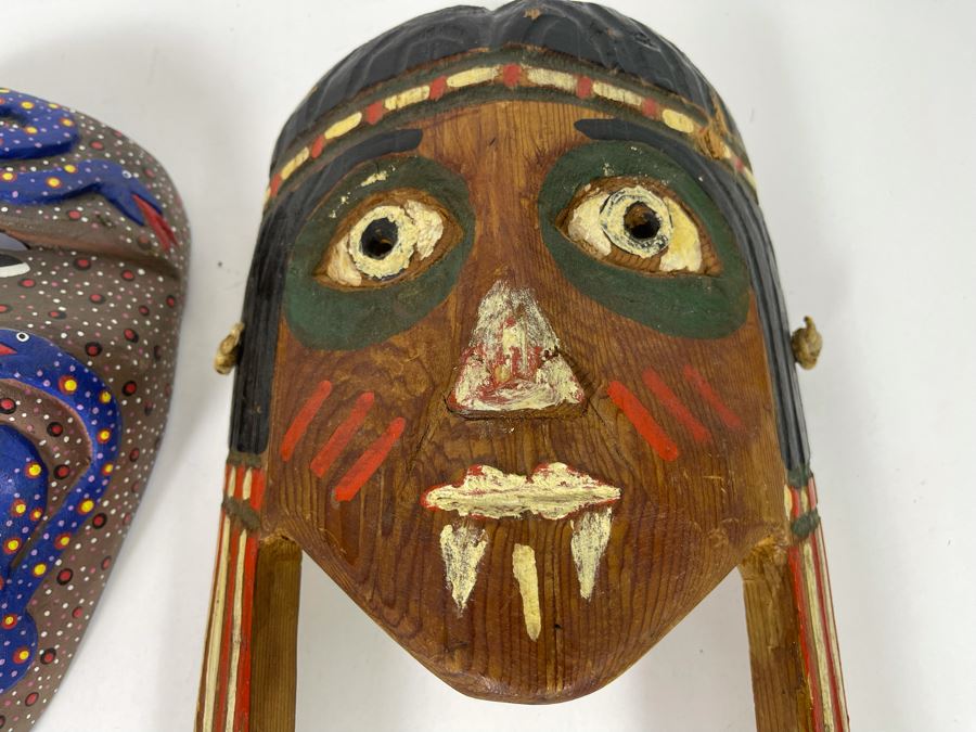 Pair Of Wooden Handmade Masks [Photo 8]