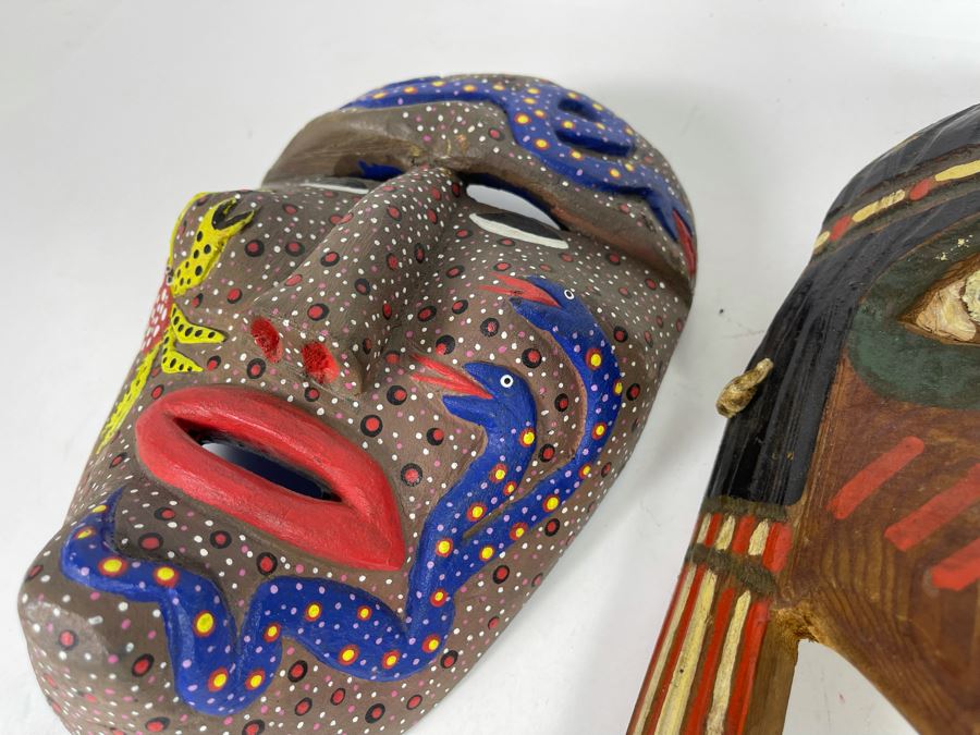 Pair Of Wooden Handmade Masks [Photo 7]