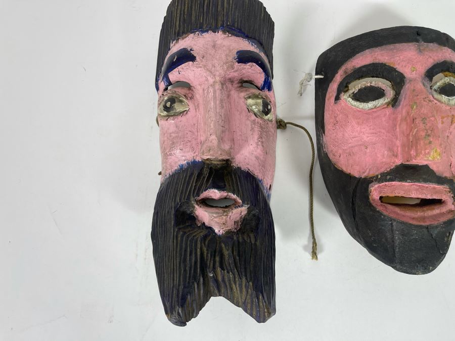 Pair Of Wooden Handmade Masks [Photo 5]