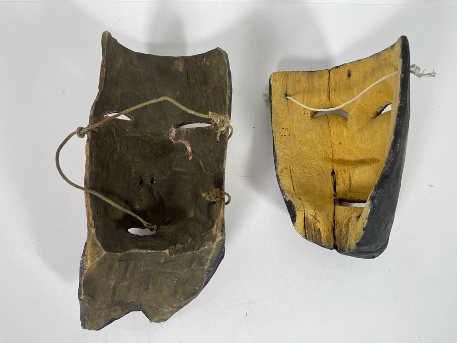 Pair Of Wooden Handmade Masks [Photo 7]