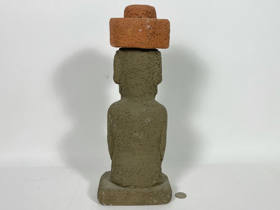 JUST ADDED - 1968 Alva Museum Replicas From Alva Studio Easter Island Statue 16H [Photo 6]