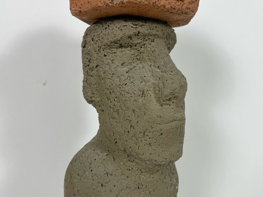 JUST ADDED - 1968 Alva Museum Replicas From Alva Studio Easter Island Statue 16H [Photo 5]
