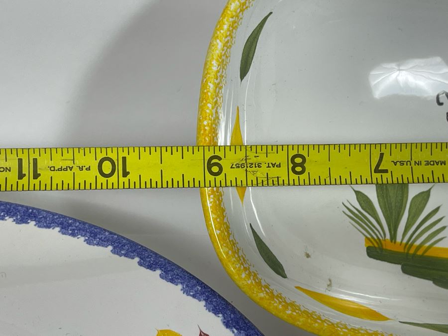 Collection Of Quimper France Pottery: Pitcher And Various Plates [Photo 23]