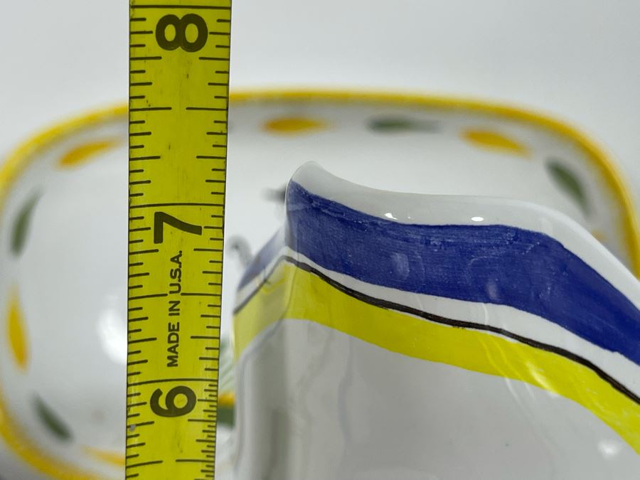 Collection Of Quimper France Pottery: Pitcher And Various Plates [Photo 22]