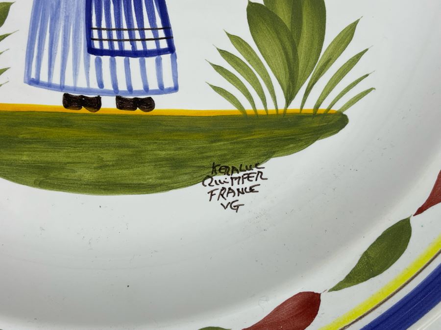 Collection Of Quimper France Pottery: Pitcher And Various Plates [Photo 9]