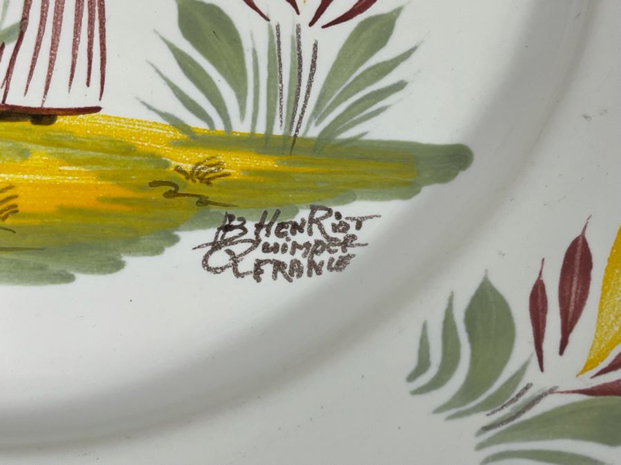 Collection Of Quimper France Pottery: Pitcher And Various Plates [Photo 7]