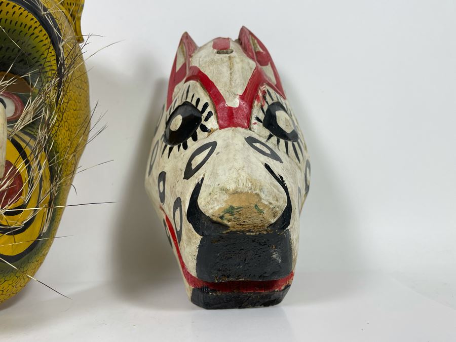 (3) Handmade Wooden Ethnic Masks [Photo 8]