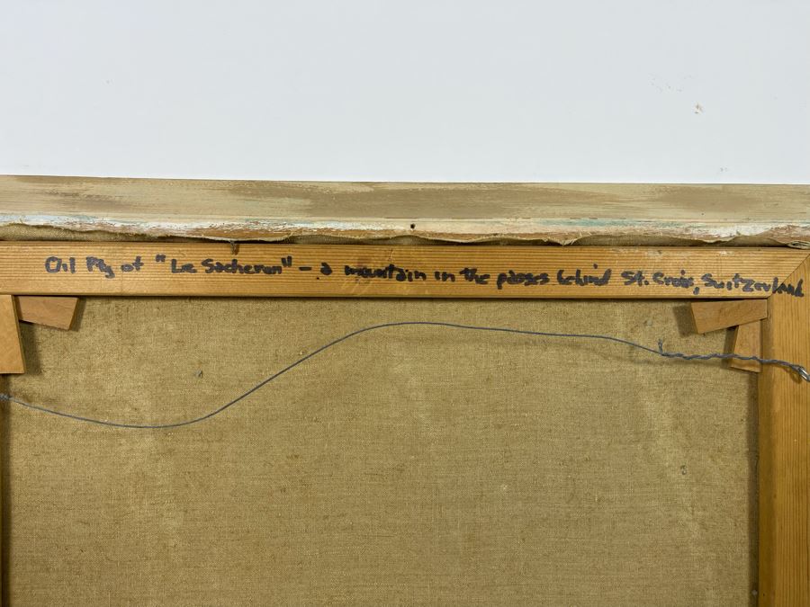 Original Oil Painting Of Le Chasseron St. Croix, Switzerland Signed 22 X 18 [Photo 9]