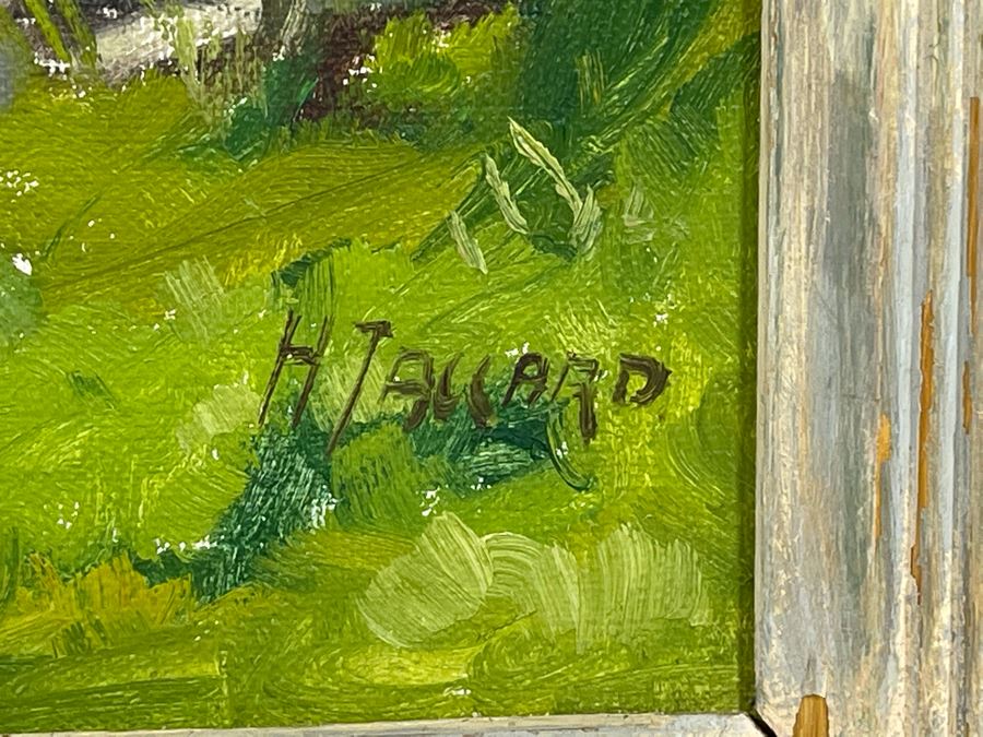 Original Oil Painting Of Le Chasseron St. Croix, Switzerland Signed 22 X 18 [Photo 7]