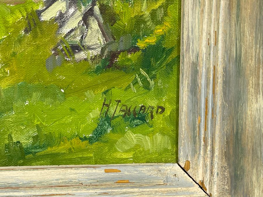 Original Oil Painting Of Le Chasseron St. Croix, Switzerland Signed 22 X 18 [Photo 6]