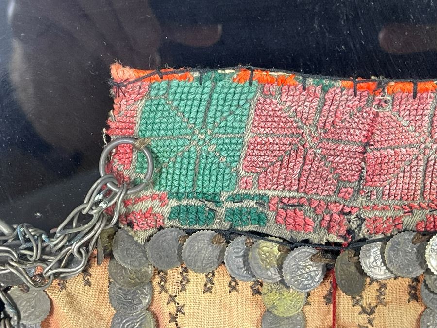 Vintage Arabic Bridal Face Mask From Jeddah, Saudi Arabia In Shadowbox Frame 23 X 31 [Photo 7]