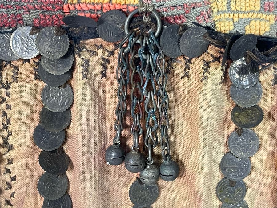 Vintage Arabic Bridal Face Mask From Jeddah, Saudi Arabia In Shadowbox Frame 23 X 31 [Photo 24]