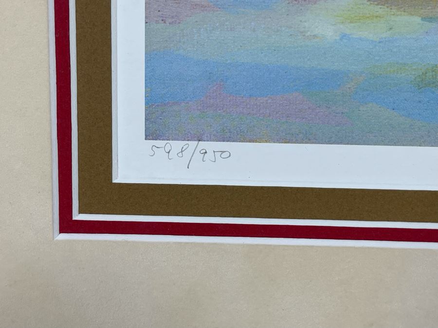 Signed Lucelle Raad Limited Edition Print Titled Clam Digging Framed Print Measures 16.5 X 12 [Photo 7]